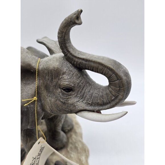 Vintage Elephant With Raised Trunk Figurine The Abbey Collection By LaVie - Picture 8 of 12